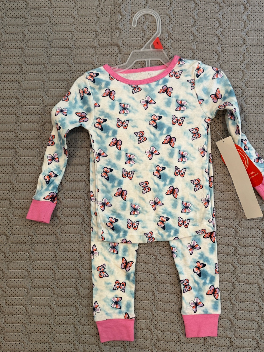 wonder nation Blue and Pink Butterfly Pajama Set